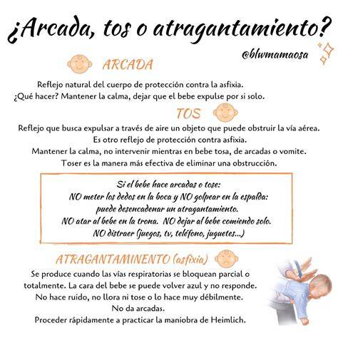 Esquema que muestra la diferencia entre el reflejo de arcada y el atragantamiento en bebés