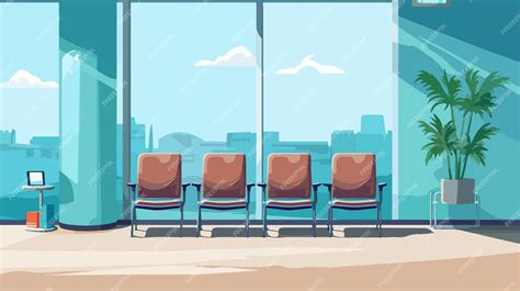 Ilustración de una sala de espera de hospital de reproducción asistida