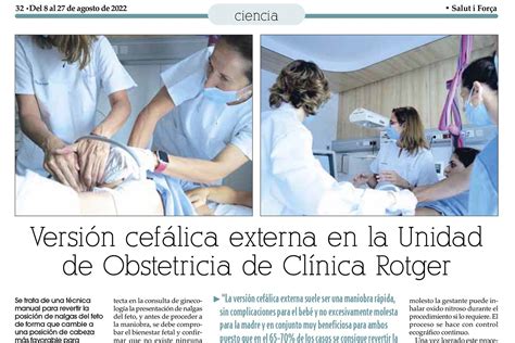 Infografía sobre la técnica de versión cefálica externa
