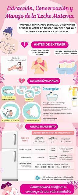 Infografía sobre la técnica de extracción poderosa de leche materna