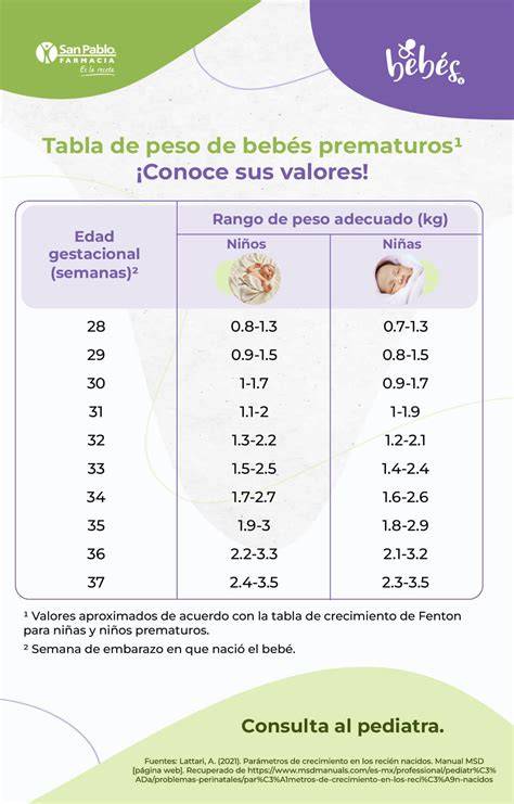 Tabla comparativa: pérdida de peso media según tipo de parto y método de alimentación.