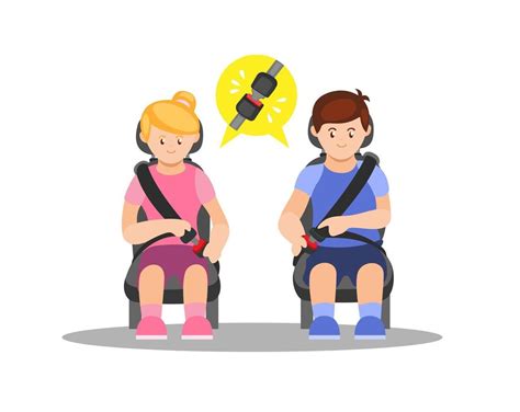 Ilustración de un niño intentando abrocharse el cinturón en un espacio reducido entre dos sillas