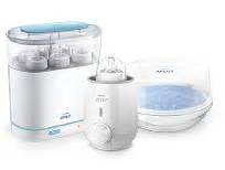 Diagrama comparativo de diferentes modelos de esterilizadores Philips Avent.