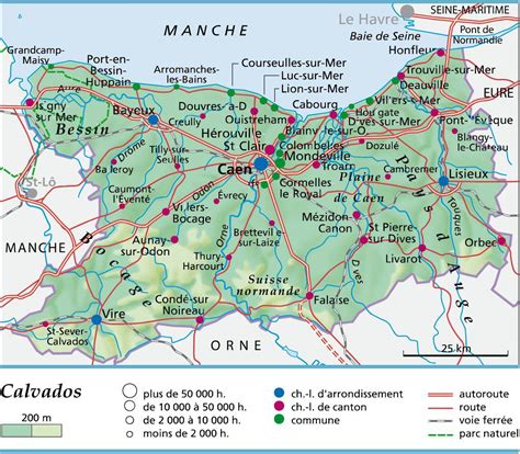 Carte des ports du Calvados célébrant la coquille Saint-Jacques