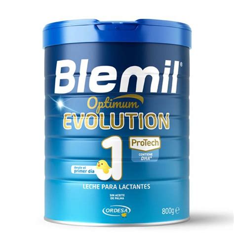 Infografía detallada de los componentes nutricionales de Blemil 1 Optimum Evolution.