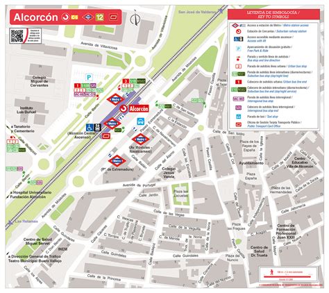 Mapa de ubicación de centros médicos concertados de Adeslas en Alcorcón y principales hospitales de la red