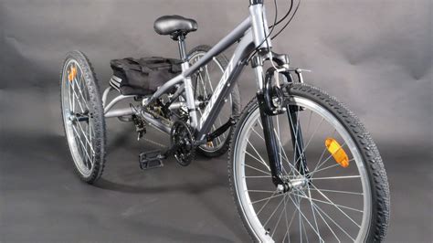 Foto de una pareja junto a una bicicleta de adulto y un pequeño triciclo