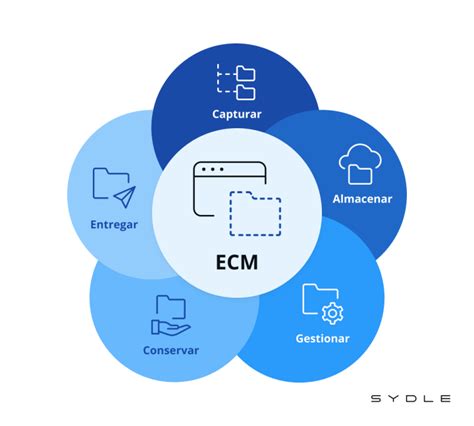 Esquema de un sistema de gestión de contenido empresarial (ECM) o DAM