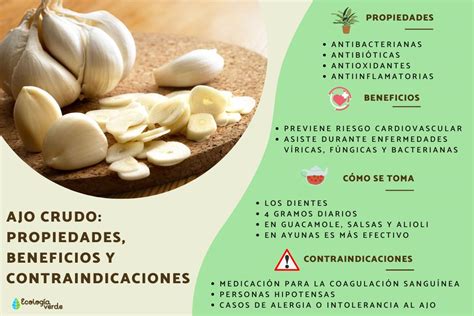 Esquema de las propiedades del ajo y sus usos culinarios y agrícolas