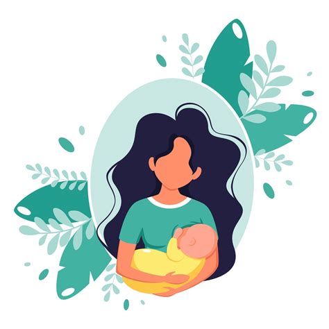 Ilustración representando la lactancia materna