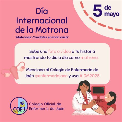 Ilustración del calendario marcando el 5 de mayo como Día Internacional de la Matrona