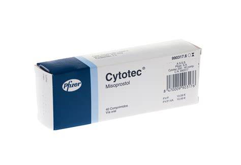 Envase de Misoprostol 100 mcg o Cytotec