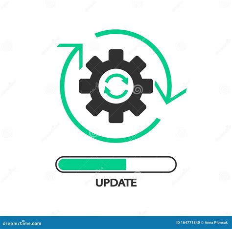 Icono de actualización de software o barra de progreso