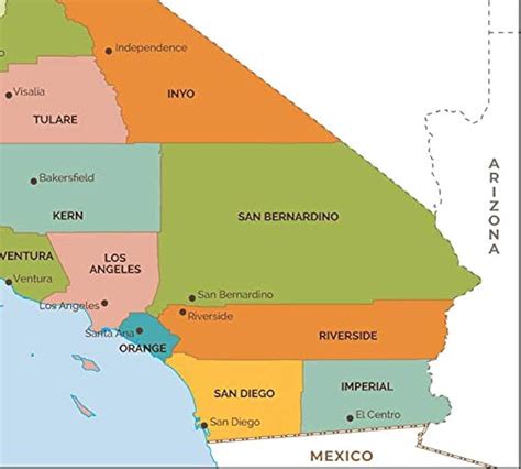 Infografía detallando los condados de jurisdicción para órdenes de filiación en California.