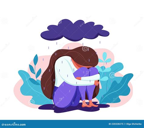 ilustracion de una madre con síntomas de tristeza o ansiedad
