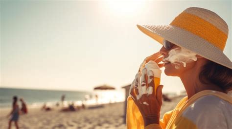 Imagen de una familia aplicando protector solar en la playa, con énfasis en la aplicación generosa y uniforme.
