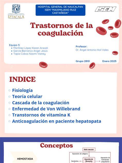 Equipo médico especializado en trastornos de la coagulación