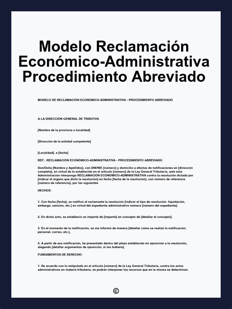 Esquema del proceso de reclamación económico-administrativa, destacando plazos y fases.