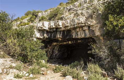 Foto de la entrada del yacimiento rupestre de Cova Negra