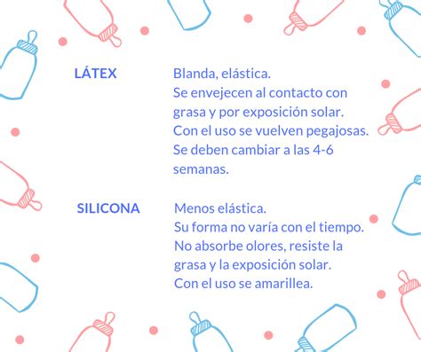 Infografía: diferencias de mantenimiento entre tetinas de látex y silicona
