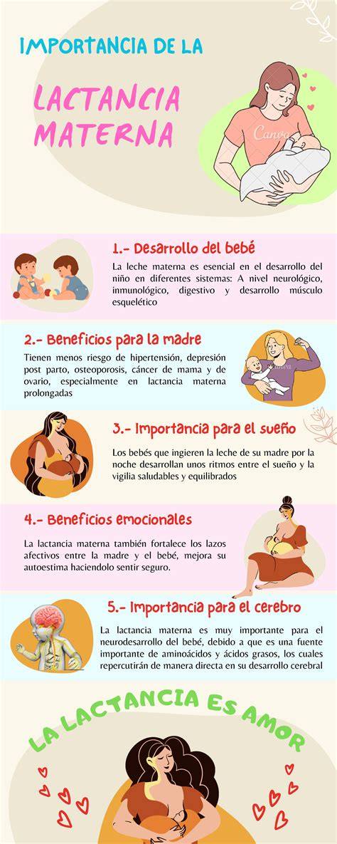 Infografía sobre la importancia de la lactancia materna para la inmunidad del bebé
