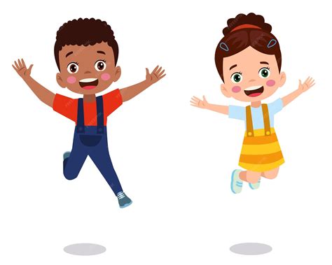 Ilustración de niños saltando en círculos con letras, uno con un dragón y otro vacío