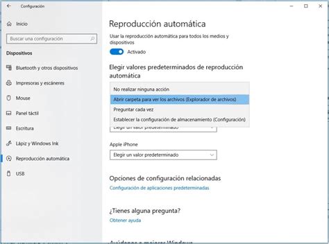 Captura de pantalla de la configuración de Reproducción automática en Windows 7