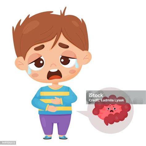 Bebé llorando con dolor de estómago
