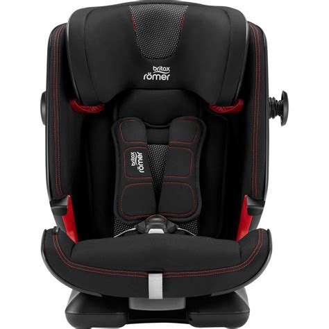 Esquema detallado de la silla Britax Römer Advansafix IV R destacando sus puntos de anclaje y estructura lateral
