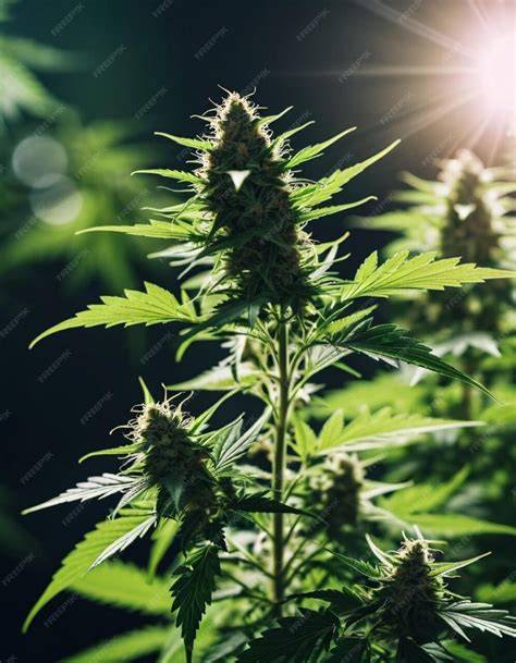 Planta de cannabis en plena floración con cogollos desarrollados