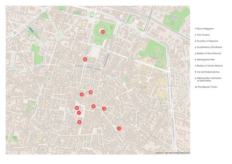 Mapa turístico de la región de Poitiers con puntos de interés familiar