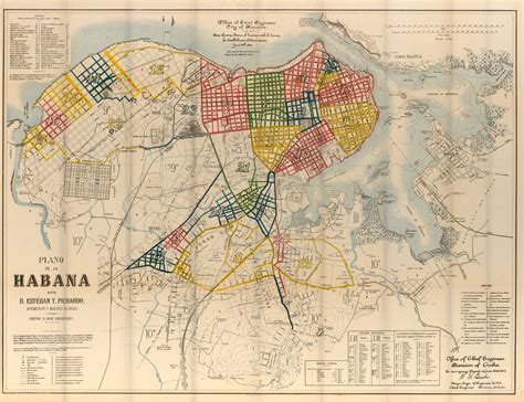 Mapa histórico del emplazamiento del Cerro de las Ánimas en La Habana