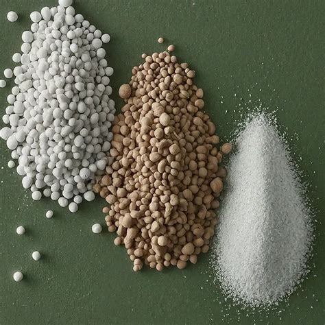 Esquema de las diferentes categorías de fertilizantes (sólidos, líquidos, solubles, orgánicos)