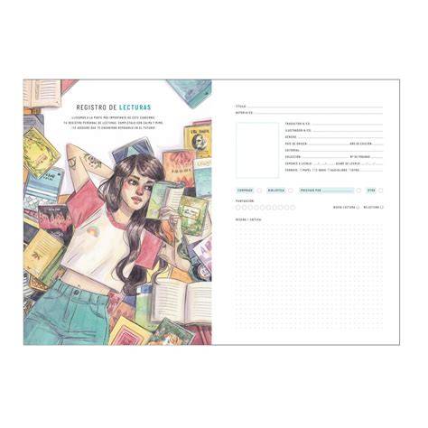 Diseño de portada del cuaderno de lecturas con ilustraciones de Esther Gili