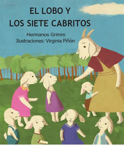Imagen de los cabritos escondiéndose del lobo