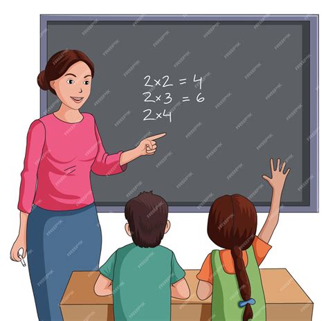 Ilustración de un aula con Jaimito dando una respuesta ingeniosa a la maestra