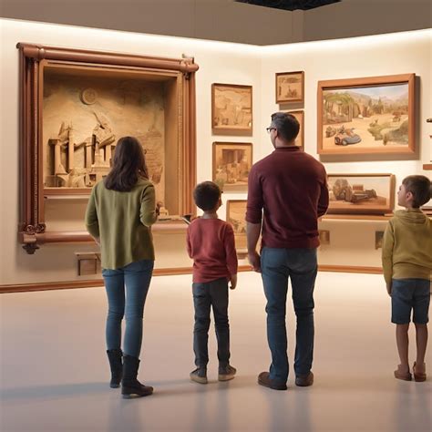 Jóvenes explorando una exposición interactiva en un museo.