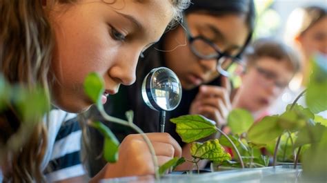 Foto de niños jugando con un kit de espía, usando una lupa y tomando notas