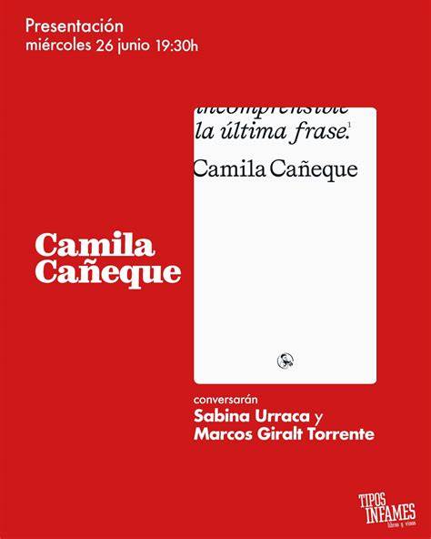 Portada del libro 'La última frase' de Camila Cañeque