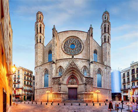 Imagen de la Iglesia de Santa María del Mar en Barcelona, lugar del bautismo de Agustina de Aragón
