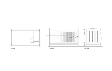 Esquema de dimensiones comparativas entre una cuna de media luna y una cuna rectangular estándar
