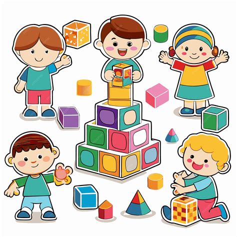 Niños construyendo formas abstractas con Clixo