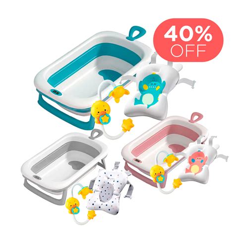 Comparativa visual de bañeras plegables para bebé, destacando su tamaño compacto y facilidad de uso.