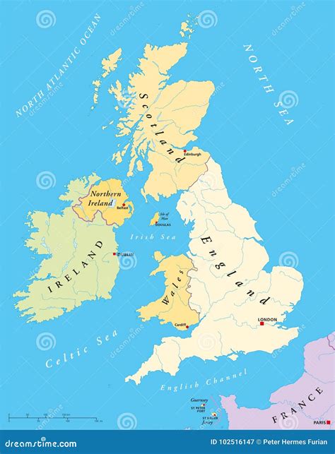 Mapa histórico de las Islas Británicas mostrando Escocia e Inglaterra medievales