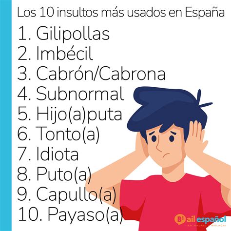 Lista visual de los insultos árabes más comunes con sus significados