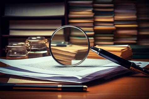 Foto temática de un periodista de investigación examinando documentos
