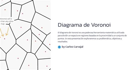 Infografía de un diagrama de Voronoi mostrando patrones poligonales en un plano