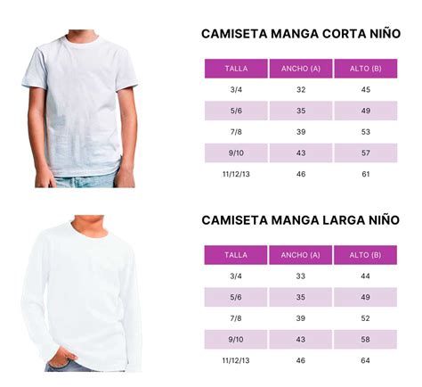 Infografía sobre cómo elegir la talla y el estilo de camiseta según la actividad del niño