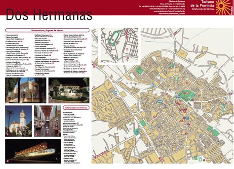 Mapa turístico de Dos Hermanas destacando los puntos de interés