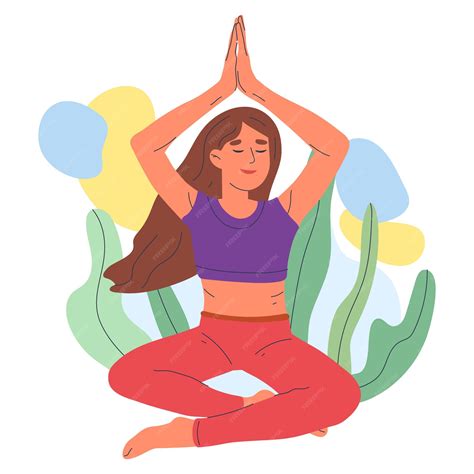 Ilustración de una persona meditando o practicando yoga